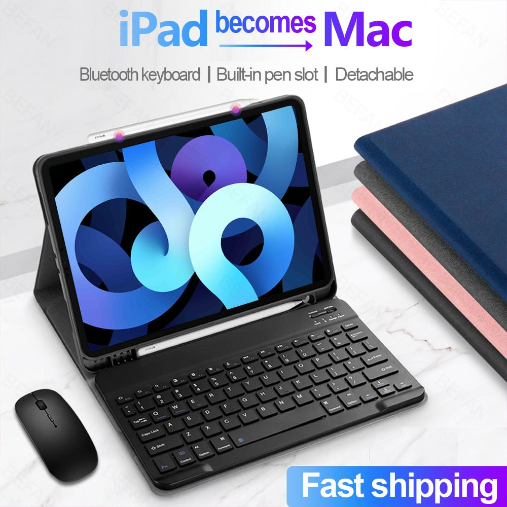 Keyboard For iPad 6th 7th 8th Generation Case 10.2 2019 Pro 11 12.9 2018 9.7 10.5 10.9 2020 Funda iPad Air 4 3 2 1 Case for iPad