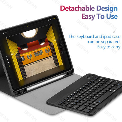 Keyboard For iPad 6th 7th 8th Generation Case 10.2 2019 Pro 11 12.9 2018 9.7 10.5 10.9 2020 Funda iPad Air 4 3 2 1 Case for iPad