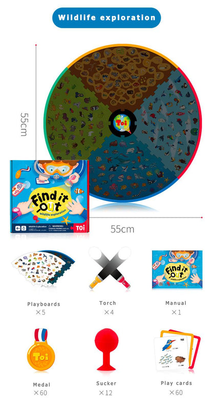 Kids Interactive memory Matching Game TOI find it with small flashlight family Party Funny Puzzle board Game Education toy