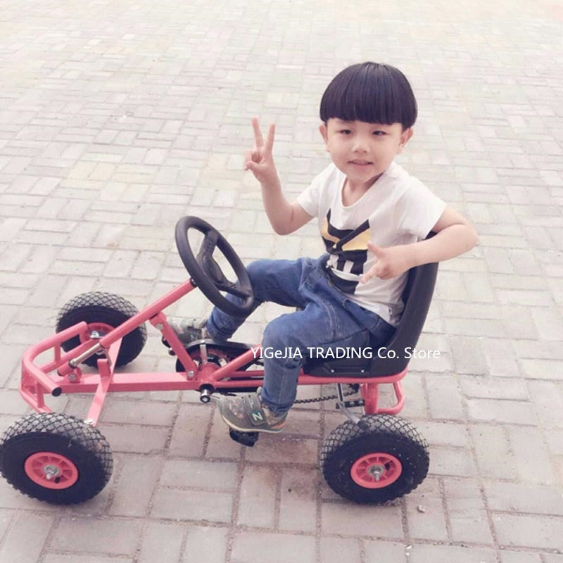 Kids Pedal Go Kart Ride On Rubber Wheels Sports Racing Toy Trike Car RICCO