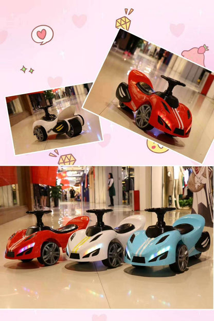 Kids Ride On Toy Car Four Wheel Baby Scooter Toddler Car With Light Music Baby Bike Walker 1-4 years old