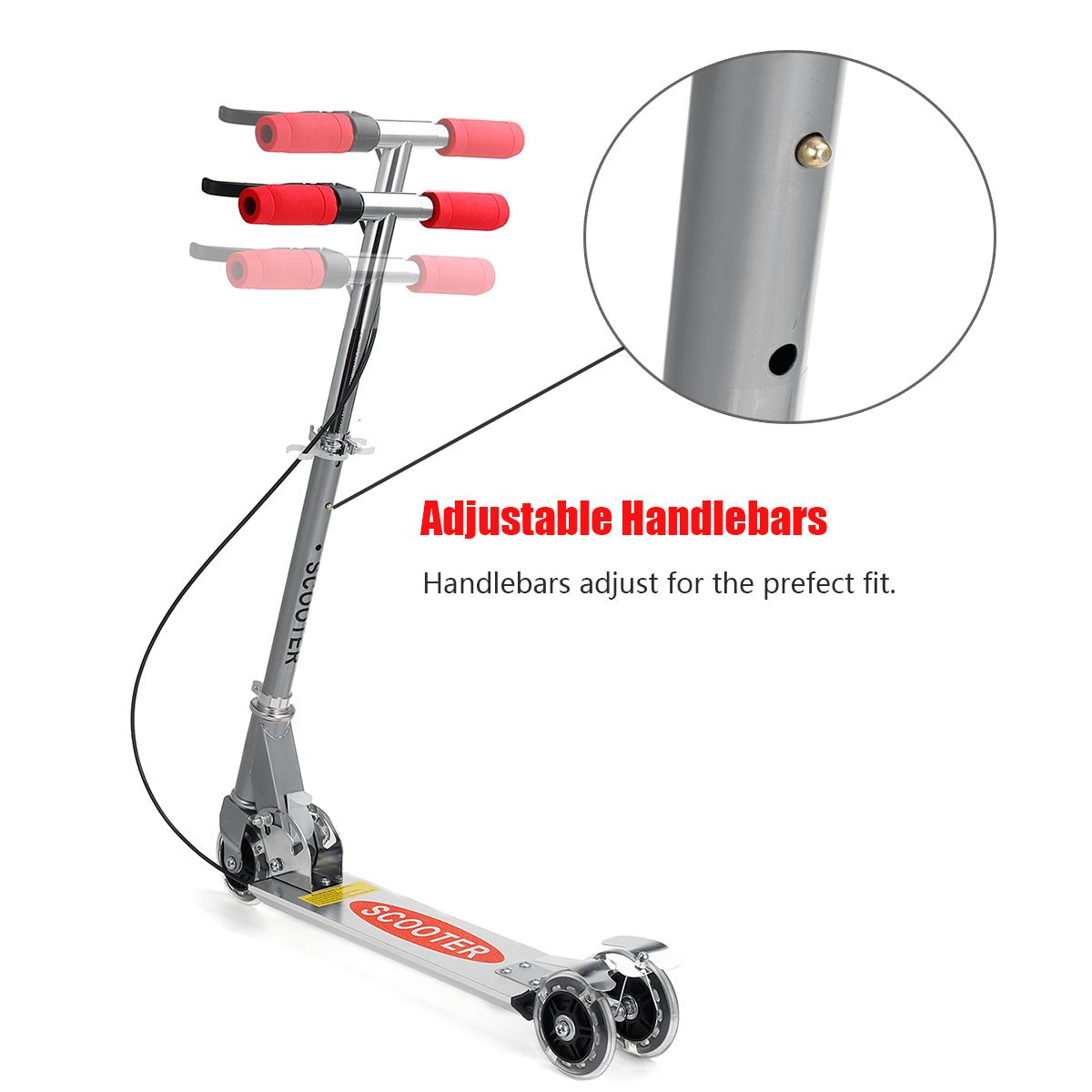 Kids Scooter Height Adjustable Foldable Children Balance Bike Baby Ride on Toy Gift for Boy Girl