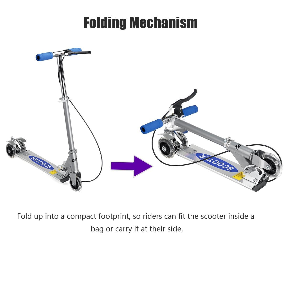 Kids Scooter Height Adjustable Foldable Children Balance Bike Baby Ride on Toy Gift for Boy Girl