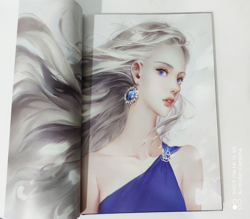 Korean Beautiful Lady Adult Art Painting Book Filling Book Coloring Book