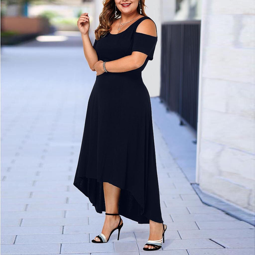 L-5XL 2019 summer Long Dress Women Large Size Loose Elegant Maxi Dress Casual Plus Size Women Clothing Party Floor Length Dress