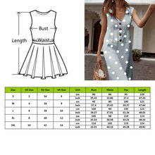 Load image into Gallery viewer, LASPERAL 2020 Summer Women&#39;s Dress Dot Print Boho Dress Feminine Turn-down V-neck Linen Dress Button Pocket Dress Vestido
