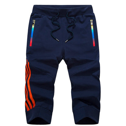 LBL Men's Striped Shorts Summer Casual Men's Beach Shorts Sportswear Short Sweatpants Jogger Breathable Trousers Boardshorts Man