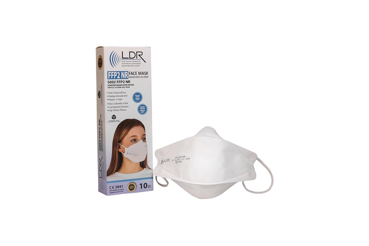 LDR 5002 Nr Certified Mask 10 Pcs/Box EN 149:2001 + A1:2009 FFP2  N R