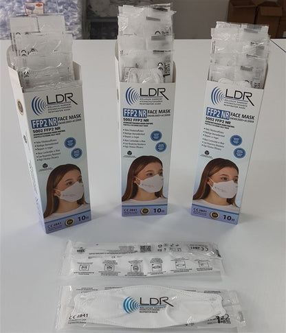 LDR 5002 Nr Certified Mask 10 Pcs/Box EN 149:2001 + A1:2009 FFP2  N R