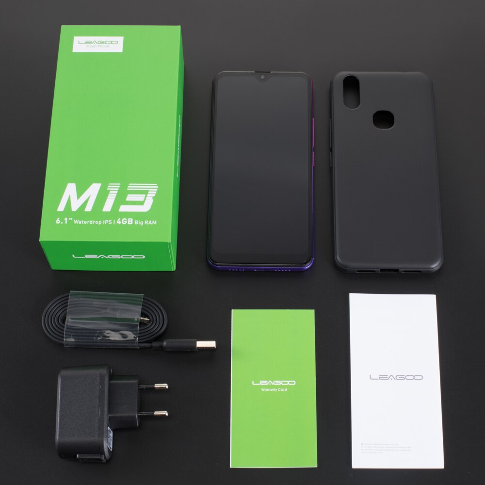 LEAGOO M13 4GB RAM 32GB ROM Mobile Phone Android 9.0 6.1" Waterdrop Screen MTK6761 Quad Core Fingerprint Face ID 4G Smartphone