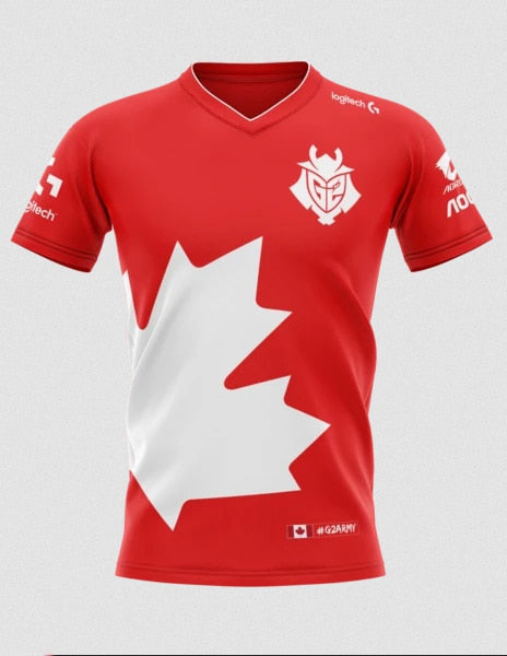 LOL DOTA2 E-Sports Team G2 Uniform 2020 Canada Jersey Fans Game T-shirt Custom ID T shirt For Men Women  Customize Tees Shirt