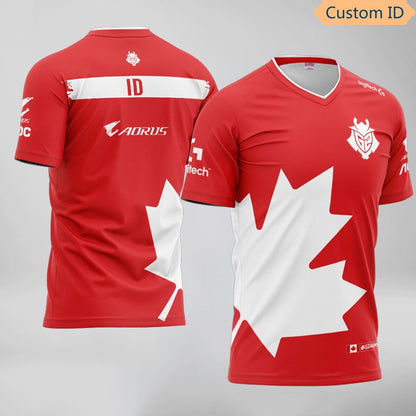 LOL DOTA2 E-Sports Team G2 Uniform 2020 Canada Jersey Fans Game T-shirt Custom ID T shirt For Men Women  Customize Tees Shirt