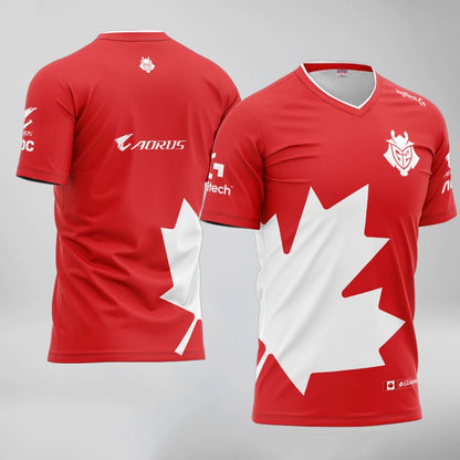 LOL DOTA2 E-Sports Team G2 Uniform 2020 Canada Jersey Fans Game T-shirt Custom ID T shirt For Men Women  Customize Tees Shirt