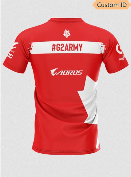 LOL DOTA2 E-Sports Team G2 Uniform 2020 Canada Jersey Fans Game T-shirt Custom ID T shirt For Men Women  Customize Tees Shirt