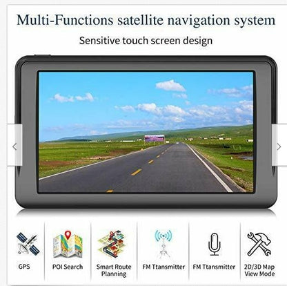 LSON 7 Inch Car Gps Navigation  Touch Screen Sat Nav Free Map full Europe