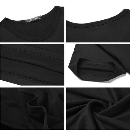Women's Friends Print Short Sleeve O-Neck Summer Dress Casual Black Midi Dress Sexy Nightclub Party Casual Dating Dress