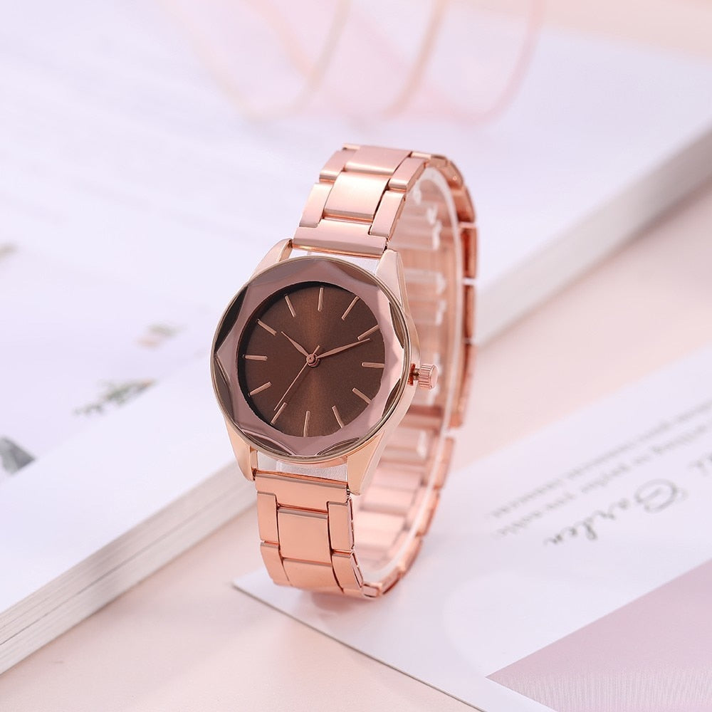 Ladies Luxury Brand Ceasuri Wristwatches Quartz Watch Women Stainless Steel Band Dress Watches Relogio Feminino Bayan Kol Saati