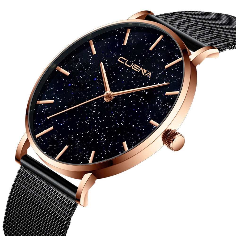 Ladies Watch Starry Sky Diamond Dial Women Bracelet Watches Stainless Luxury Brand Quartz Mesh Magnetic Buckle Wristwatch Woman