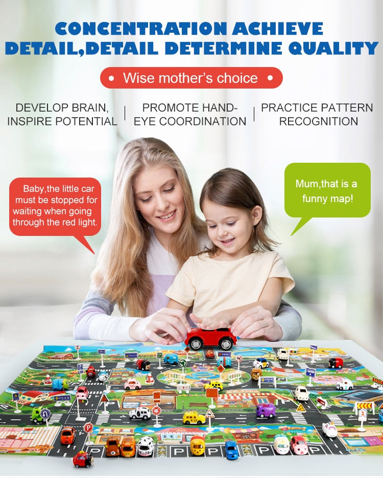 Large City Traffic Car Park Mat Play Kids Rug Developing Baby Crawling Mat  Play Game Mat Toys Children Mat Playmat Puzzles ZXH