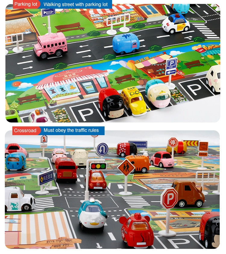 Large City Traffic Car Park Mat Play Kids Rug Developing Baby Crawling Mat  Play Game Mat Toys Children Mat Playmat Puzzles ZXH