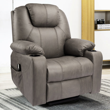 Large Power Lift Recliner Chair Electric Adjustable Backrest Footrest Leathaire Sofa TV Lounge Armchair Office Relax Chair