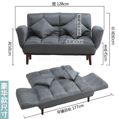 Lazy Sofa Creative Sofa Bed Small Huxing Double Fabric Sofa Living Room Bedroom Tatami Clothing Shop Sofa
