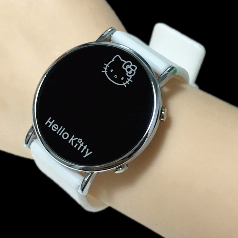 LED Display Hello Kitty Digital Watch for Children Best Gift Kid Girls Women Wirstwatches Cat Cute Watches Drop Shipping