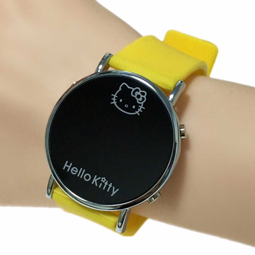 LED Display Hello Kitty Digital Watch for Children Best Gift Kid Girls Women Wirstwatches Cat Cute Watches Drop Shipping