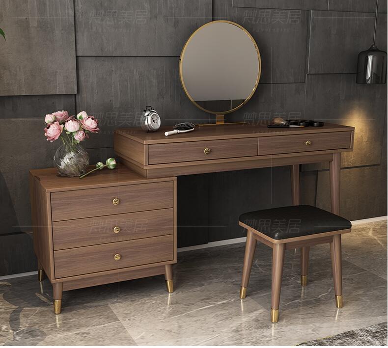 Light luxury dressing table bedroom simple modern small apartment Nordic net red ins makeup table multi-functional economy