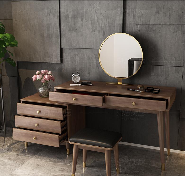 Light luxury dressing table bedroom simple modern small apartment Nordic net red ins makeup table multi-functional economy