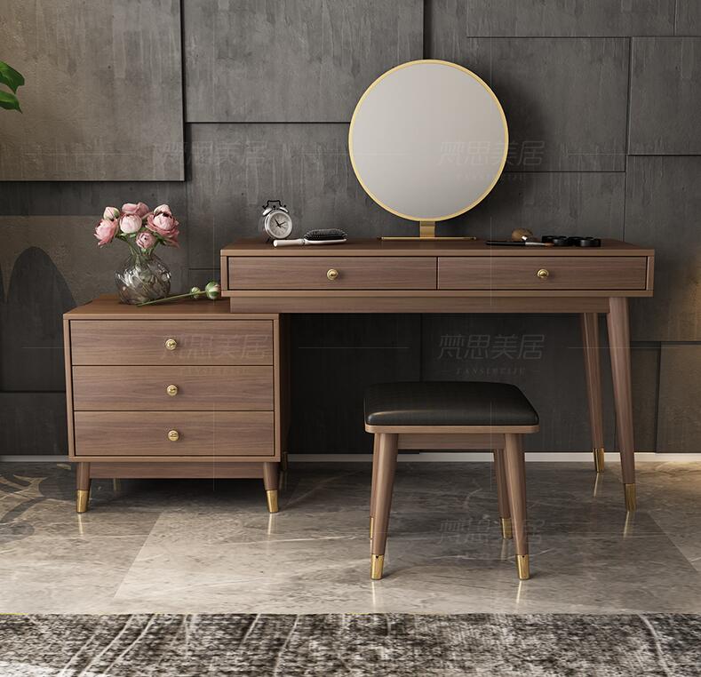 Light luxury dressing table bedroom simple modern small apartment Nordic net red ins makeup table multi-functional economy