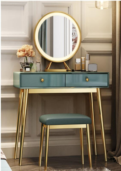 Light luxury dressing table bedroom small apartment modern simple dressing table net red ins dressing table dressing table light