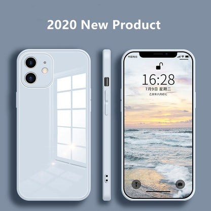 Liquid Glass Case For iPhone 12 11 Pro X XS Max XR SE2 7 8 Plus Scratch-Resistant Anti-Fall Colorful Back Cover Protective Case