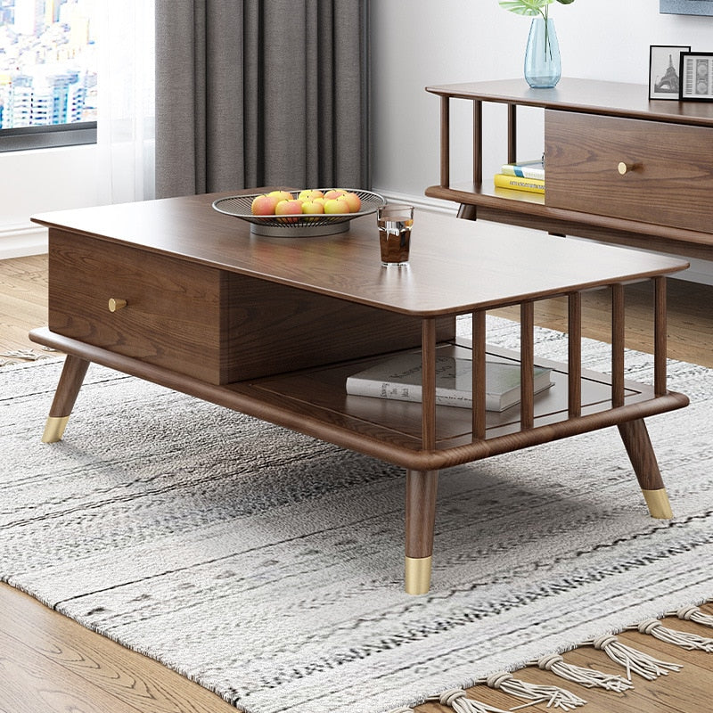 Living Room Furniture Sofa Table Ash Solid Wood Coffee Table TV Cabinet TV Stand. Coffee Table. Tea Table Basse Muebles Mesa 100/120*56*43cm