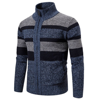 Long Jumper Winter Sleeve Sweater Zipper Coat Men Knitted Turtleneck Cardigan Men abrigo hombre Christmas Sweater Outcoat 2021
