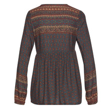 Load image into Gallery viewer, Bohemian Long Sleeve Blouse Women Autumn Winter Bohemian Vintage Print Ladies Daily V Neck Blouses Shirts Women Tops Camisa
