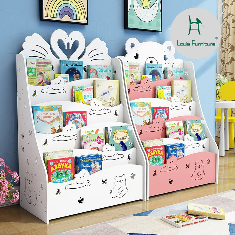 Louis Fashion Children's Bookcases  Landing simple shelf economic kindergarten picture book storage rack