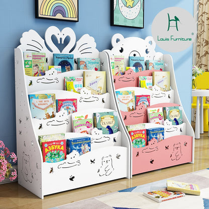 Louis Fashion Children's Bookcases  Landing simple shelf economic kindergarten picture book storage rack
