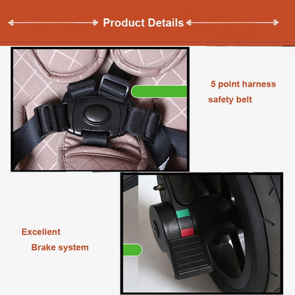 Luxury Baby Prams 3 in 1 Cart , Baby Stroller / Puchair + Independent Bassinet + Safety Car Seat