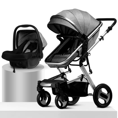 Luxury Baby Stroller Carriage For Newborns High Landscape Two-way Baby 2 in 1 Folding Prams For Kids Car Seat Stroller