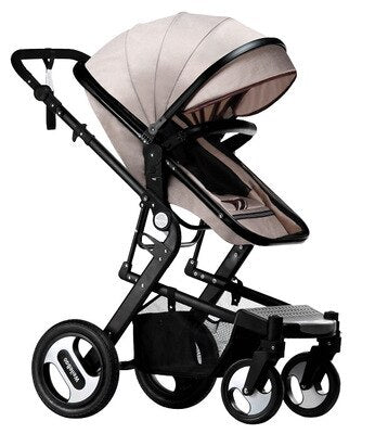 Luxury Baby Stroller Carriage For Newborns High Landscape Two-way Baby 2 in 1 Folding Prams For Kids Car Seat Stroller