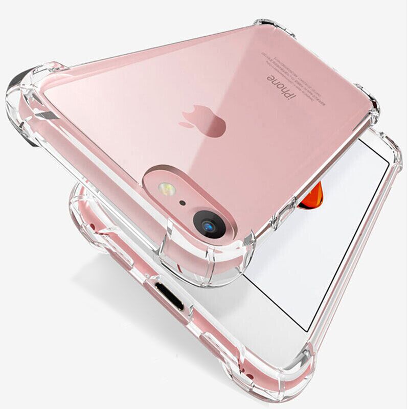 Luxury Shockproof Silicone Phone Case For iPhone 11 7 8 6 6S Plus X XR XS 11 12 Pro Max Case Transparent Protection Back Cover