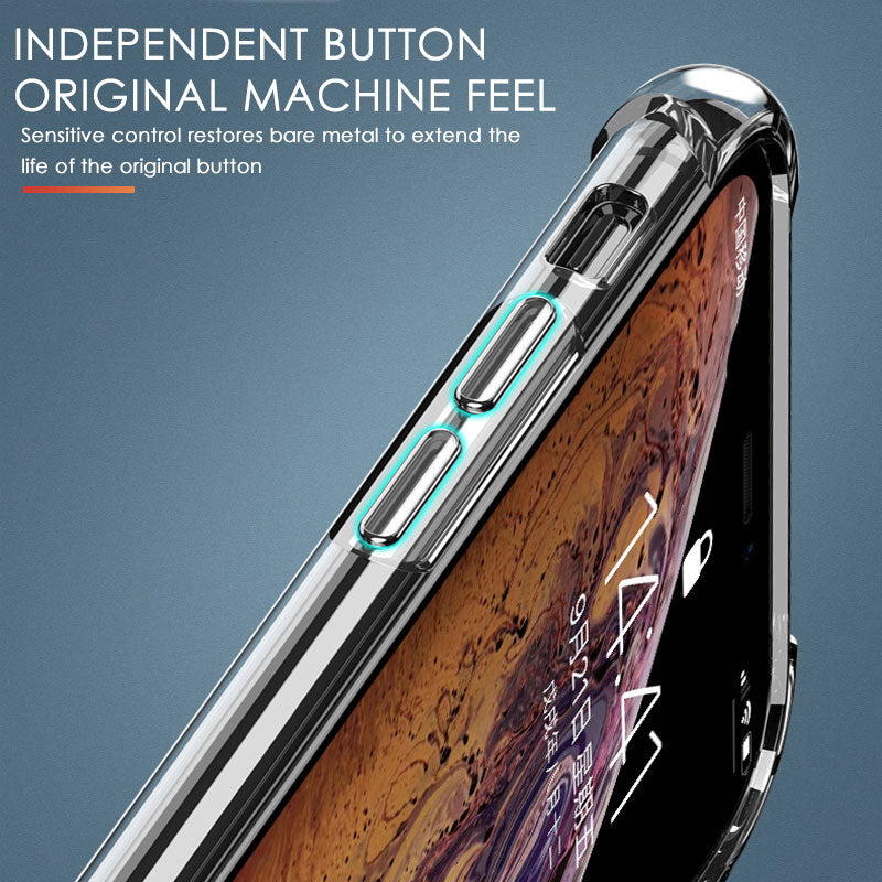 Luxury Shockproof Silicone Phone Case For iPhone 11 7 8 6 6S Plus X XR XS 11 12 Pro Max Case Transparent Protection Back Cover