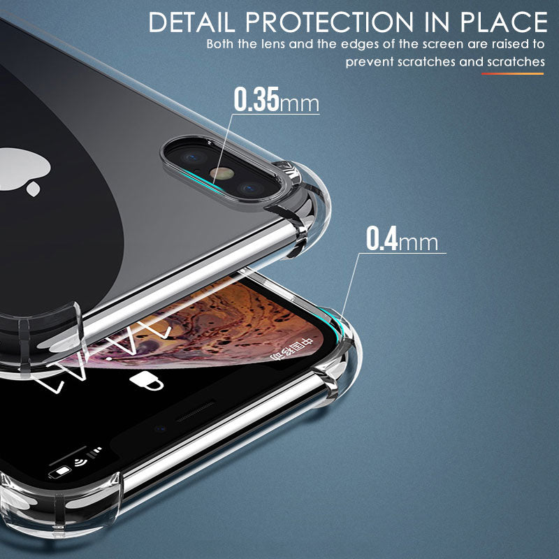 Luxury Shockproof Silicone Phone Case For iPhone 11 7 8 6 6S Plus X XR XS 11 12 Pro Max Case Transparent Protection Back Cover