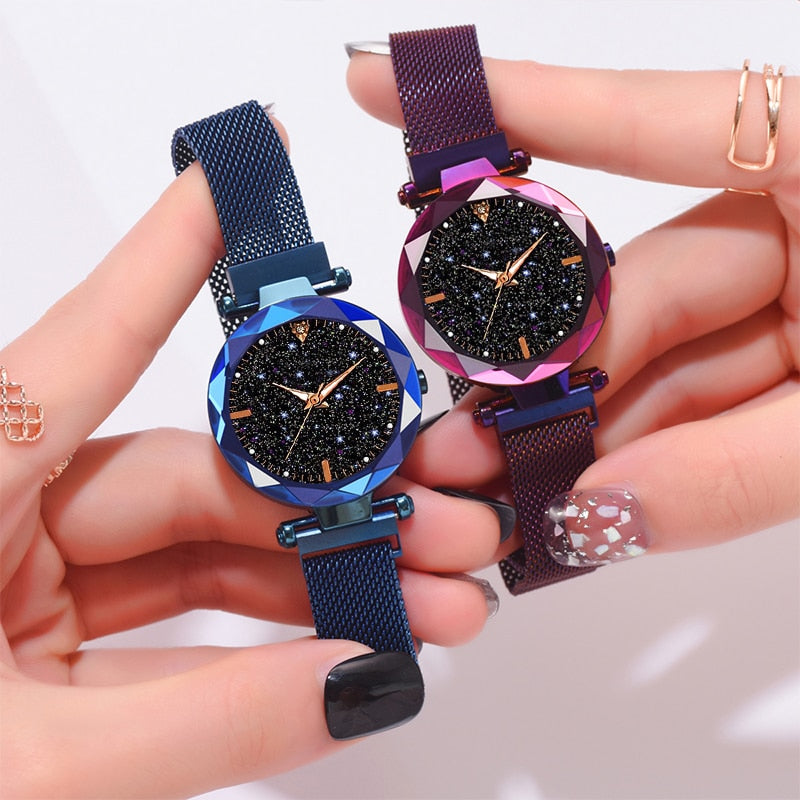 Luxury Women Watches 2019 Ladies Watch Starry Sky Magnetic Waterproof Female Wristwatch Luminous relogio feminino reloj mujer
