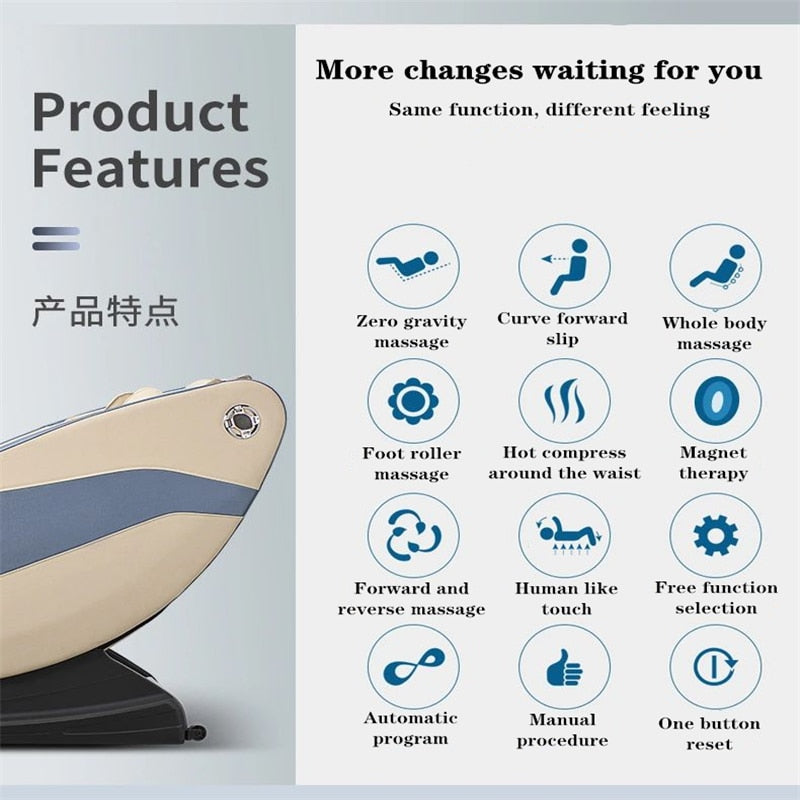 Luxury Massage Chair Multi-functional Small Elderly Sofa Chair Full Body Electric Zero Gravity Household