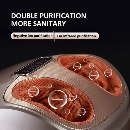 MARESE Electric Foot Massager Vibration Shiatsu Kneading Air Pressure Massage Machine  Carbon Fiber Heating Device Massageador