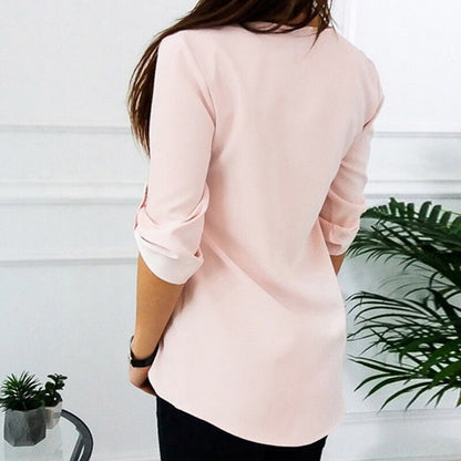 MONERFFI Zipper Short Sleeve Women Shirts Sexy V Neck Solid Women Top Blouses Casual Tee Shirt Tops Female Clothes Plus Sizes