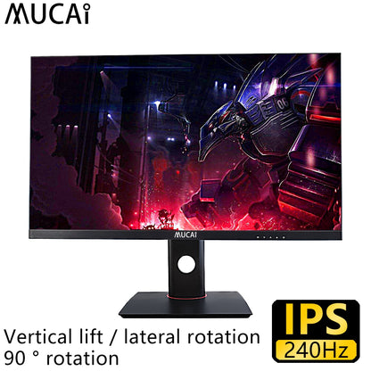MUCAI 27 inch 240Hz IPS monitor desktop computer game  PC lcd display gamer HD Flat panel HDMI/DP Lifting and rotating base