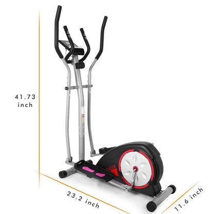 Magnetic Control Mute Elliptical Trainer with LCD Monitor Home Office Gym Workout Steppers Fitness Equipment Pedal Exerciser